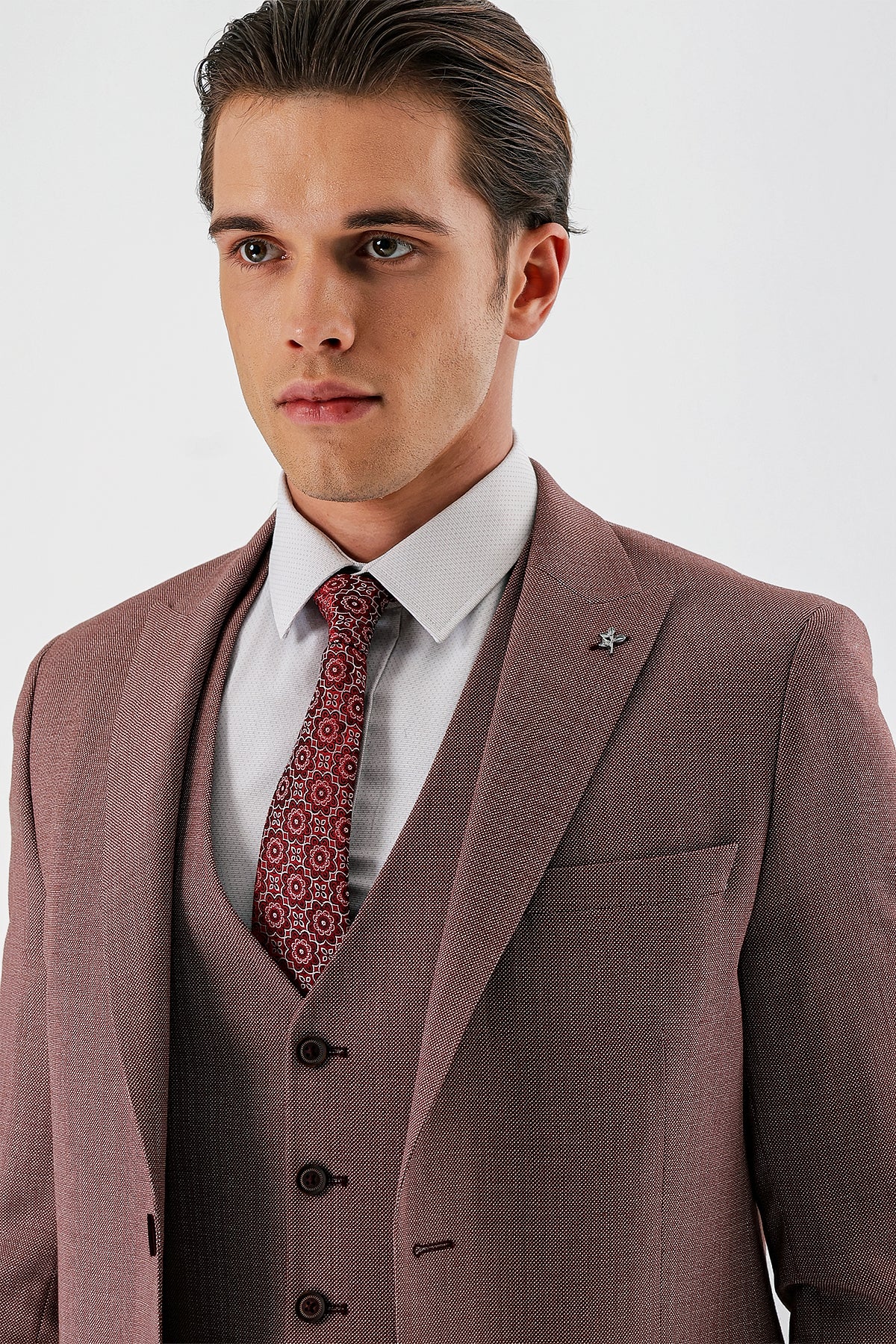 Slim-Fit Vest Suit - Cashmere