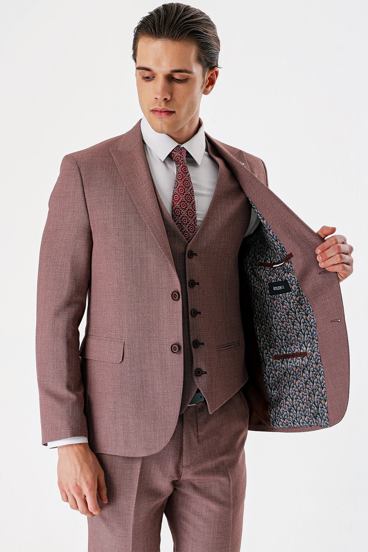 Slim-Fit Vest Suit - Cashmere
