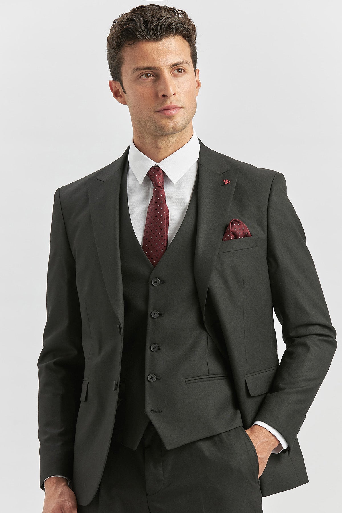 Slim-Fit Vest Suit - Black Slim-Fit Vest Suit - Black
