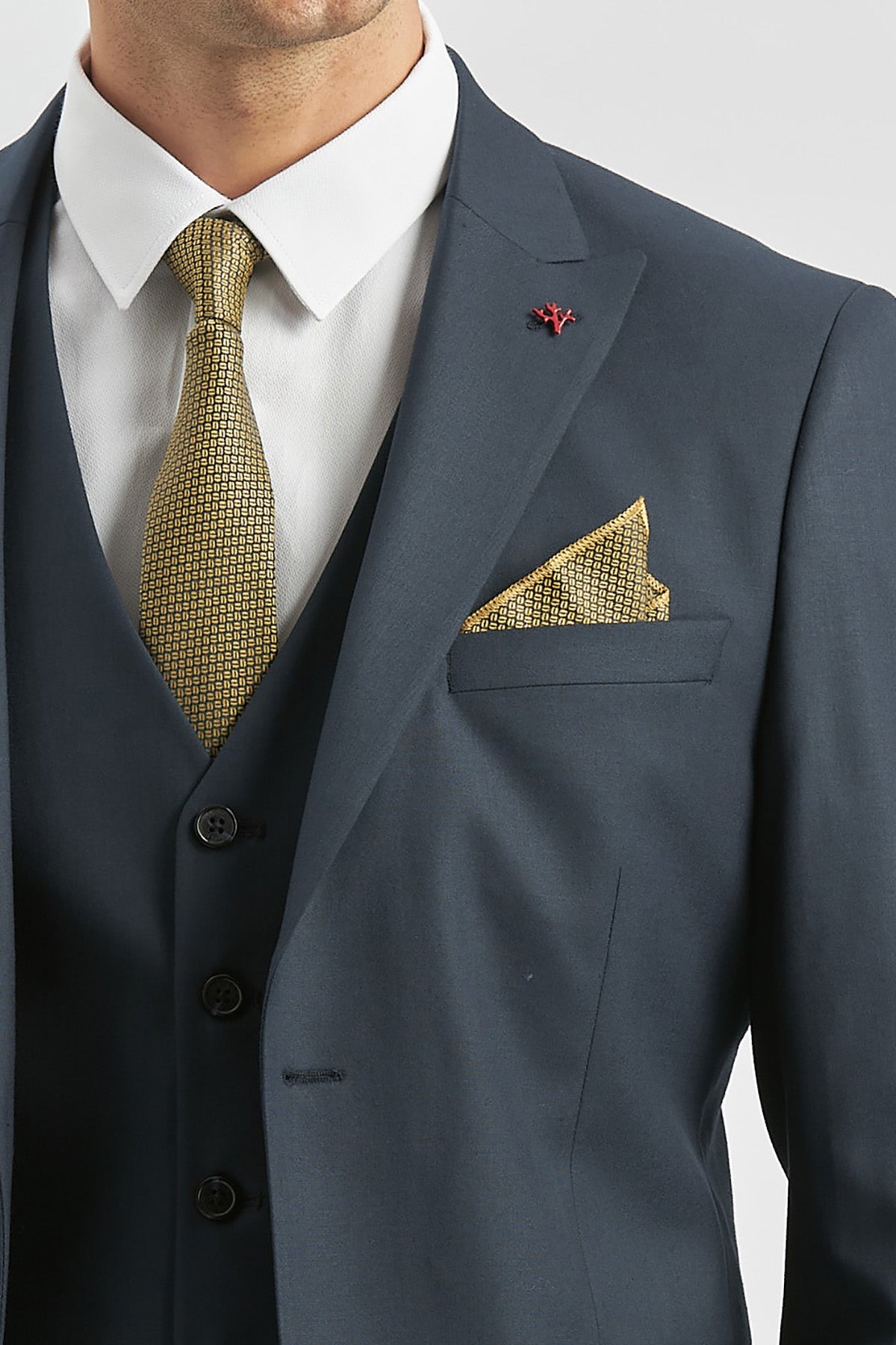Slim-Fit Vest Suit - Dark Navy
