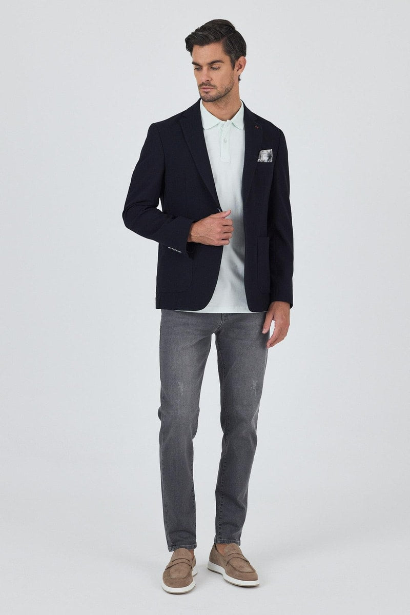 Dark Navy Slim-Fit Blazer