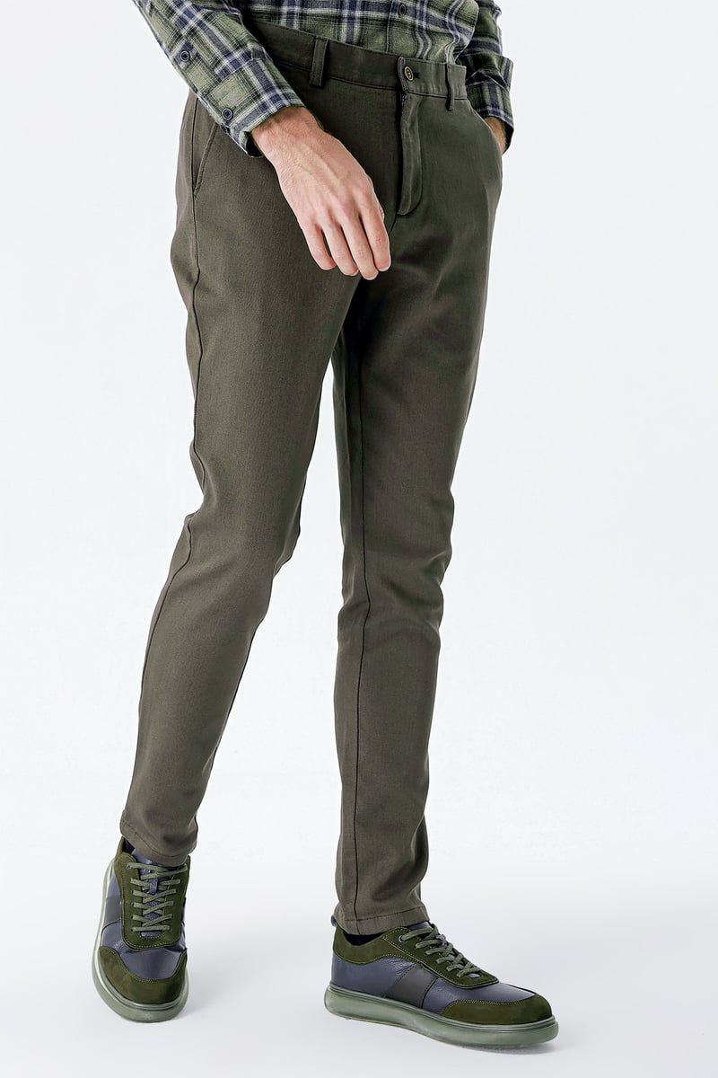 Slim-Fit Chino Pants - Dark Khaki