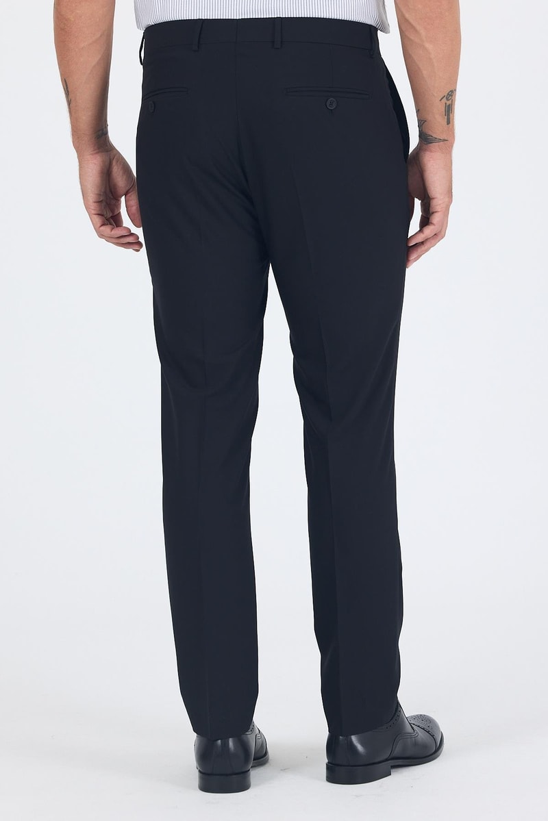 Slim-Fit Classic Pants - Black