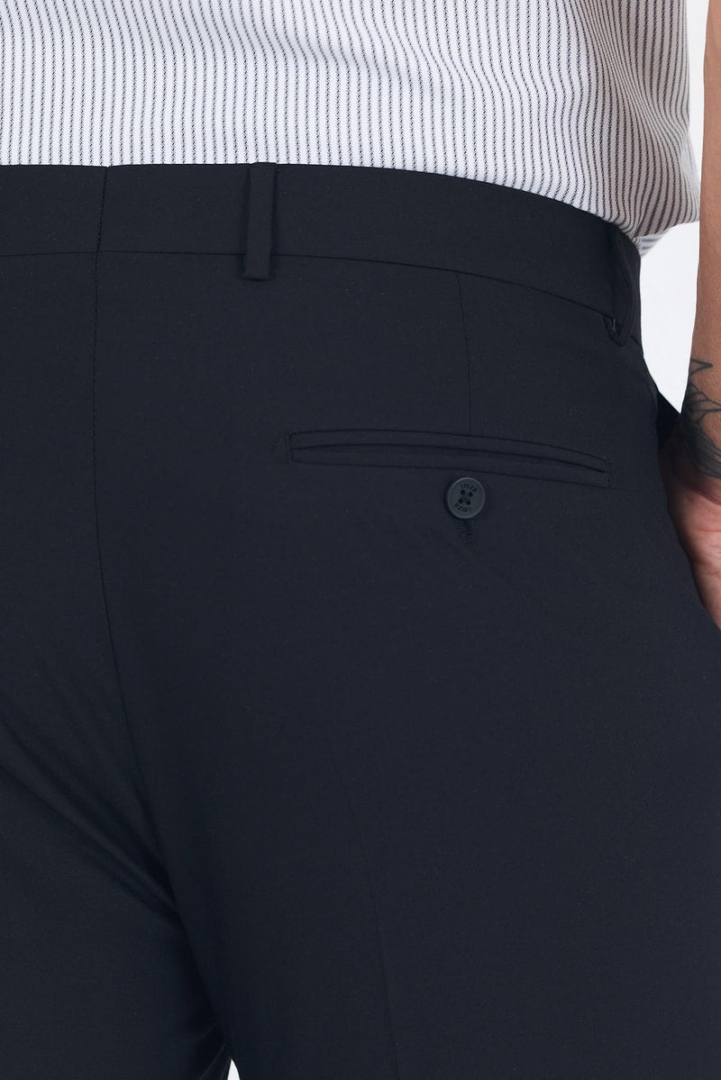 Slim-Fit Classic Pants - Black