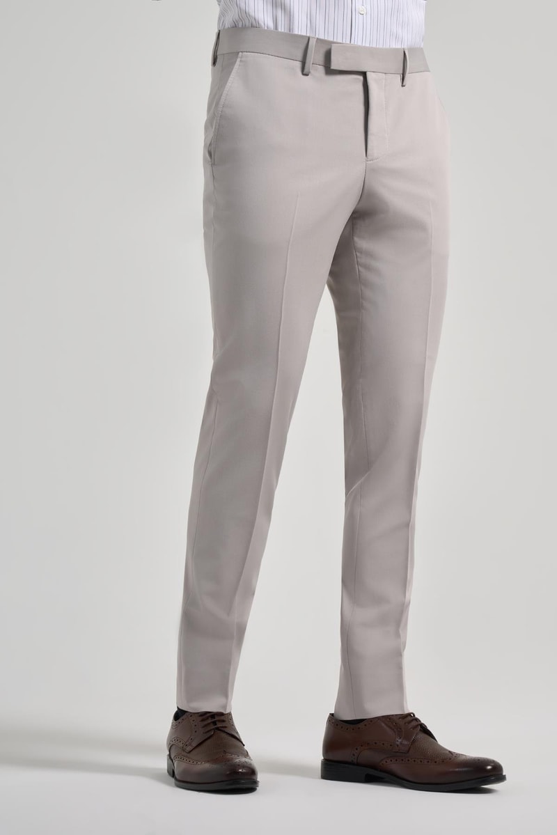Slim-Fit Classic Pants - Light Beige