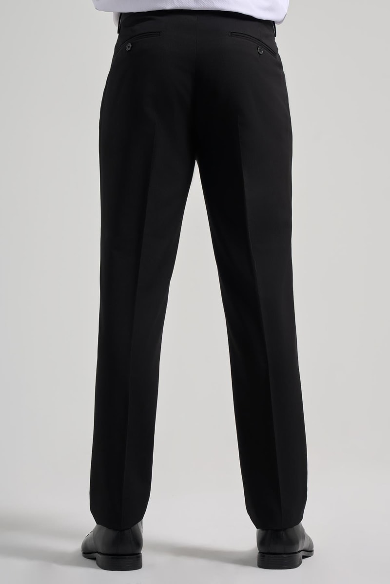 Comfort-Fit Classic Pants - Black