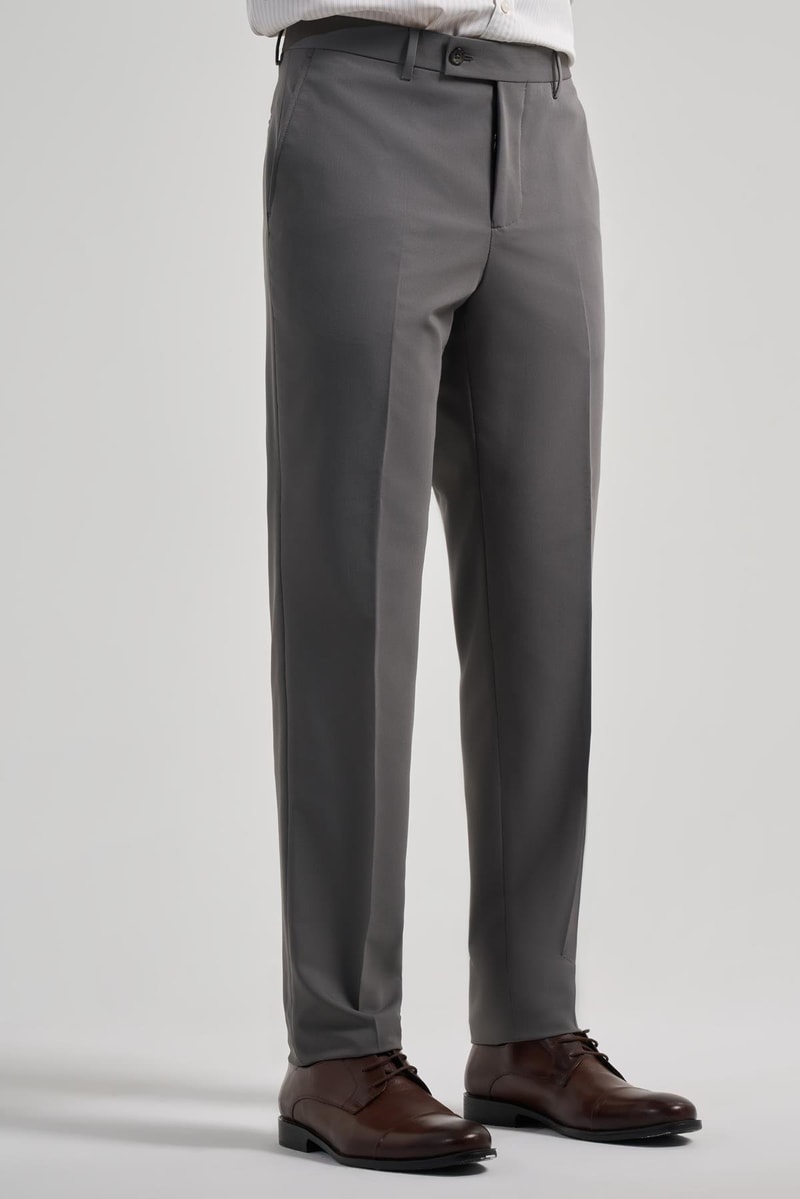 Comfort-Fit Classic Pants - Dark Grey