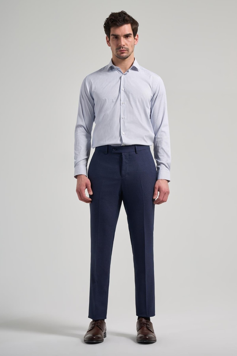 Slim-Fit Classic Pants - Navy
