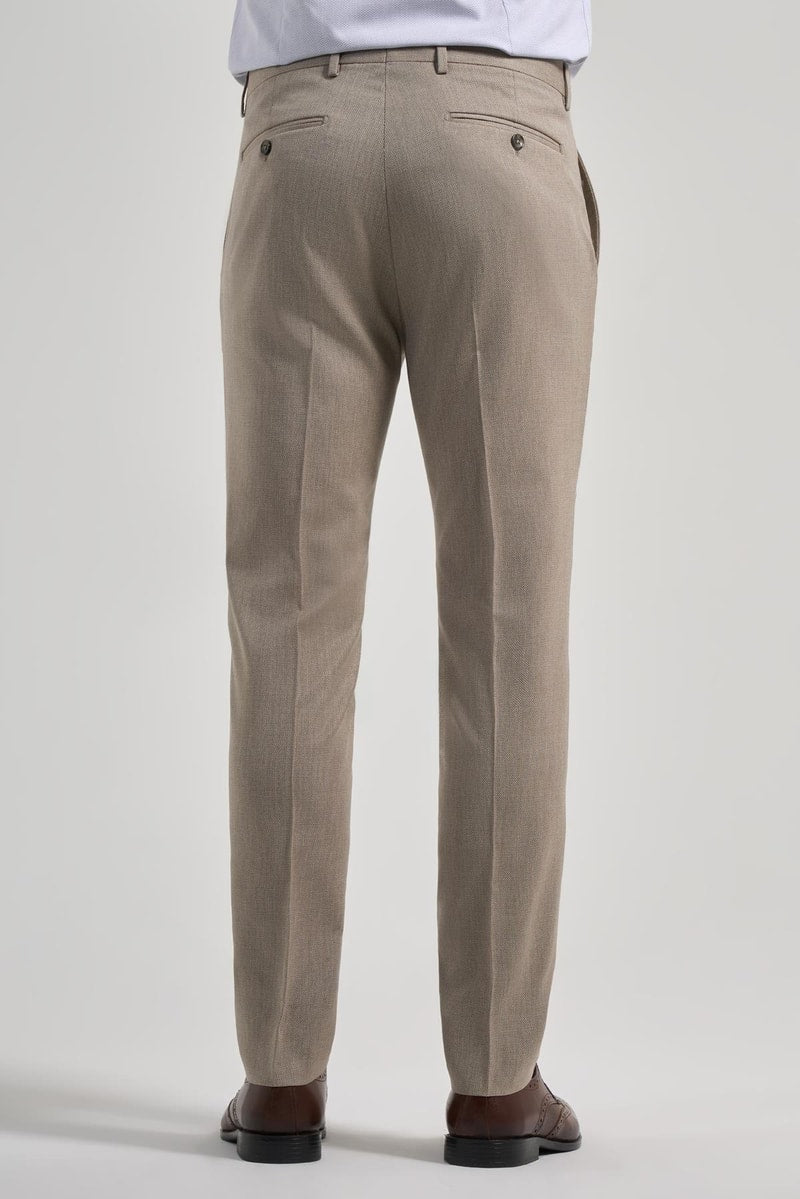 Slim-Fit Classic Pants - Beige