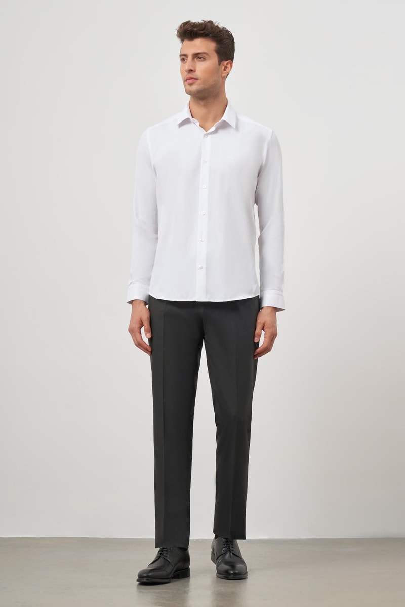 Slim-Fit Classic Shirt - White