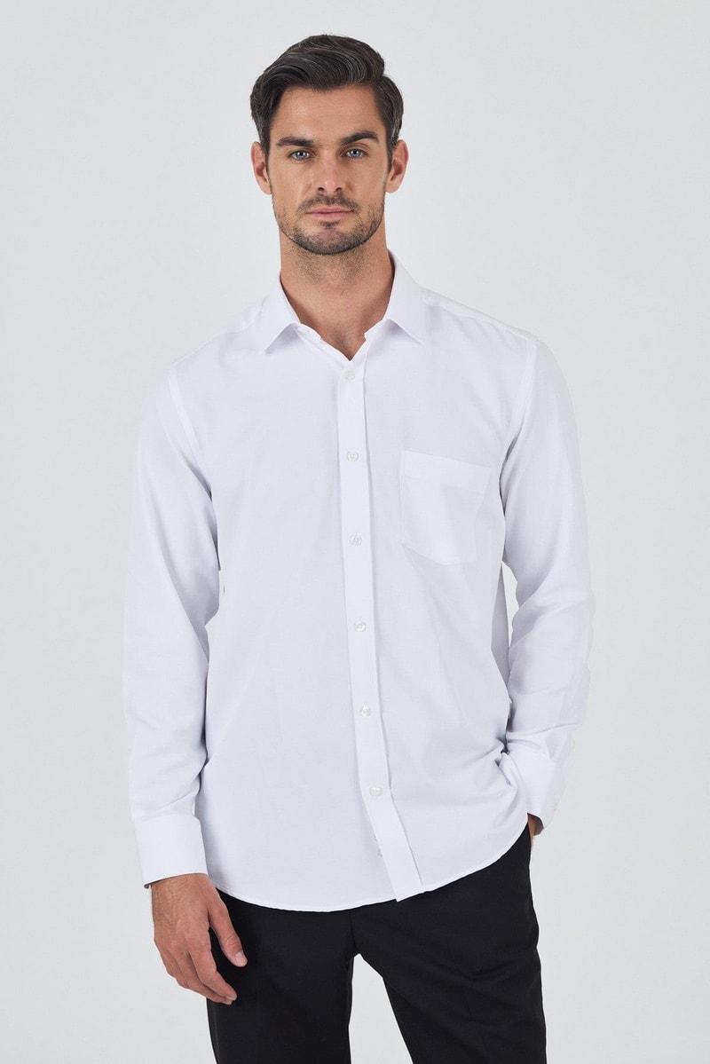 Comfort-Fit Classic Shirt - White