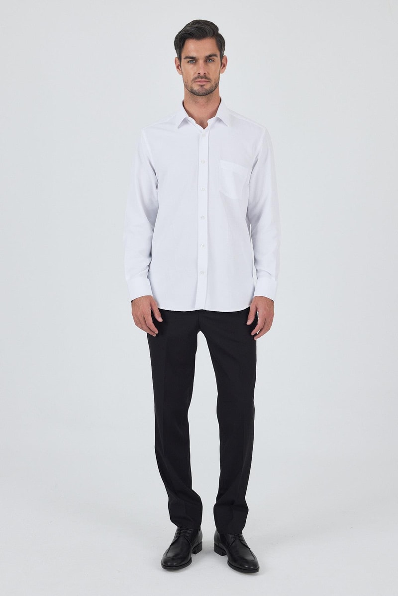 Comfort-Fit Classic Shirt - White