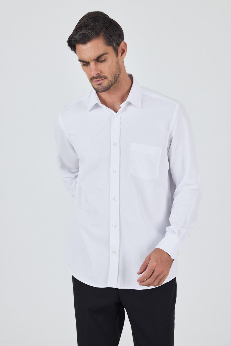 Comfort-Fit Classic Shirt - White