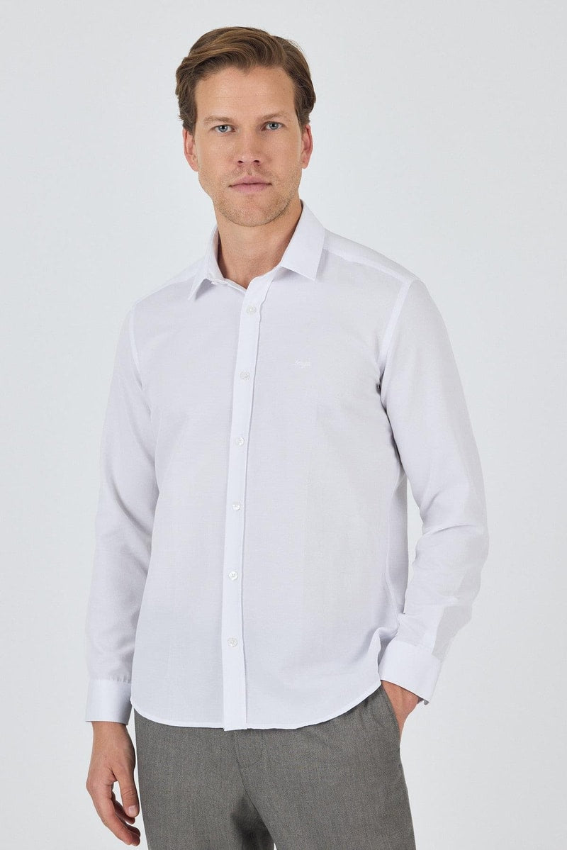 Slim-Fit Classic Shirt - White