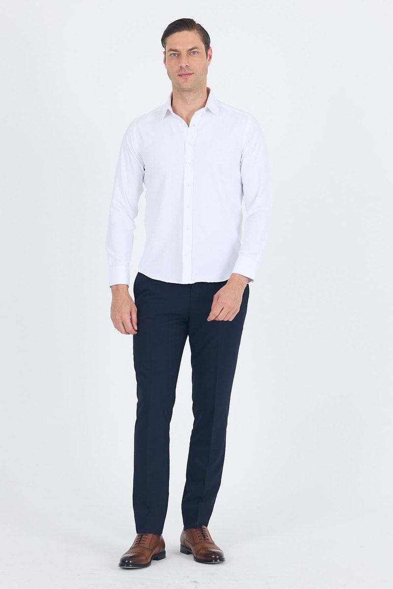 Slim-Fit Classic Shirt - White