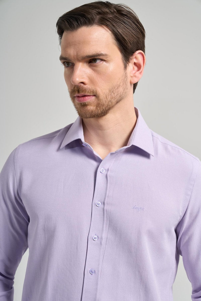 Slim-Fit Classic Shirt - Purple
