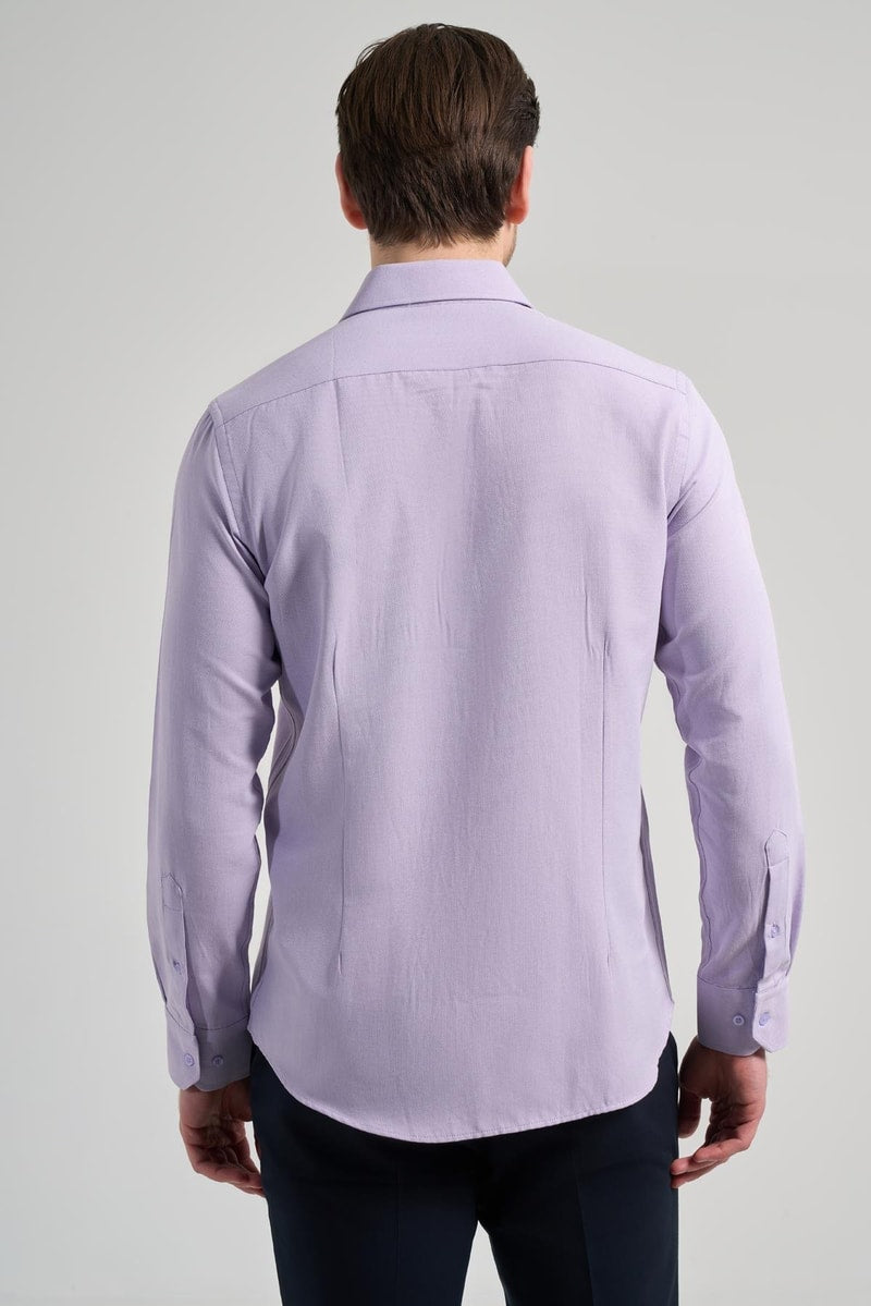 Slim-Fit Classic Shirt - Purple