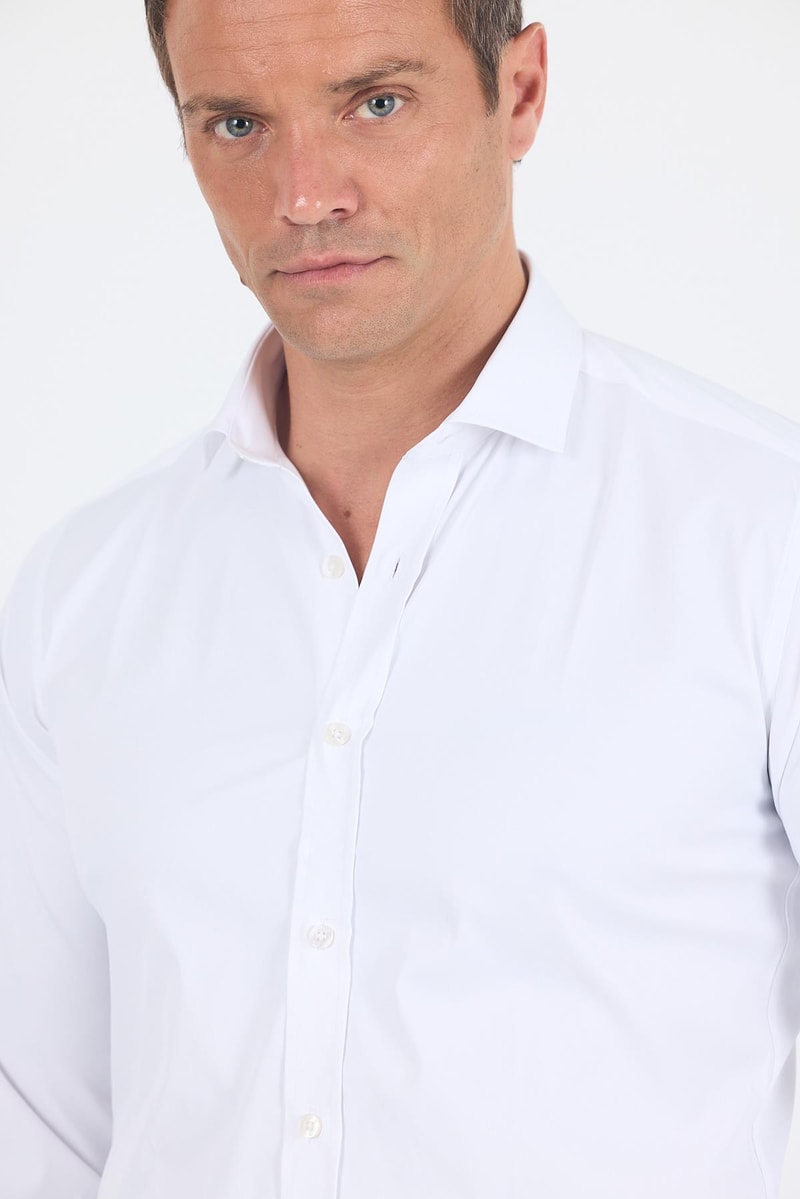 Slim-Fit Classic Shirt - White