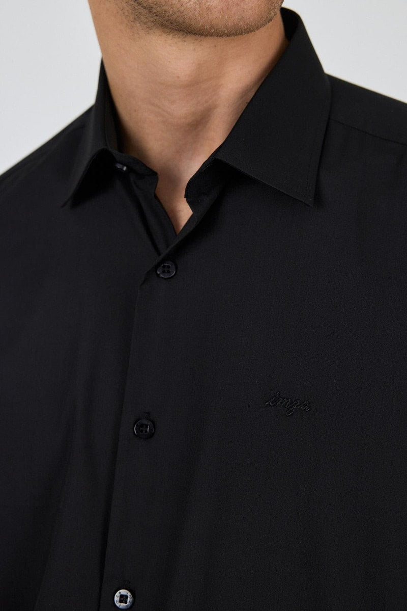 Comfort-Fit Classic Shirt - Black