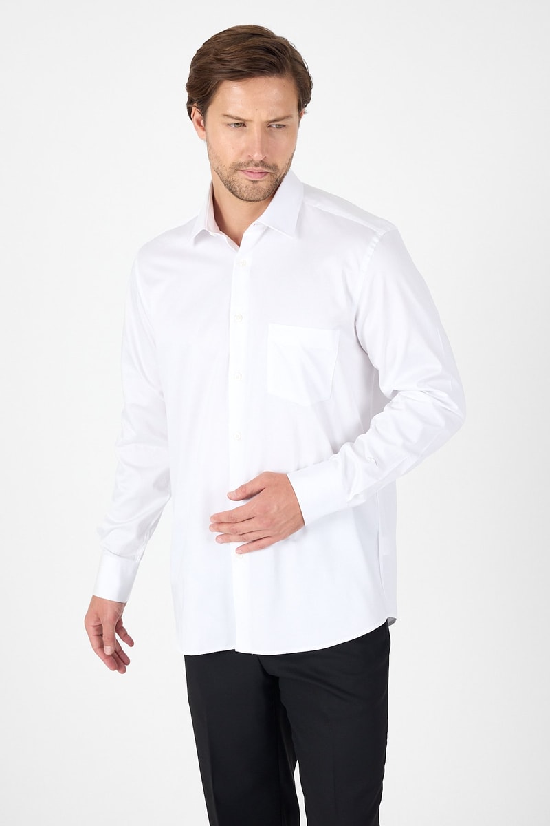 Comfort-Fit Premium Classic Shirt - White