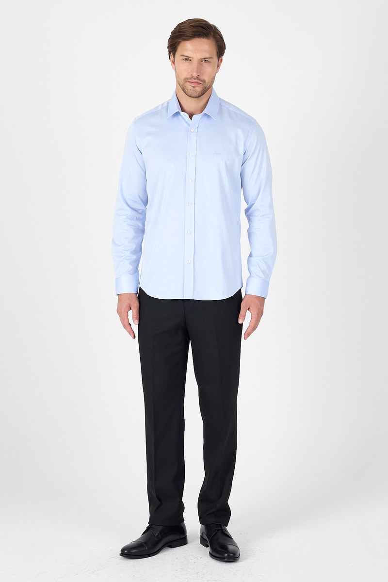 Slim-Fit Premium Classic Shirt - Blue