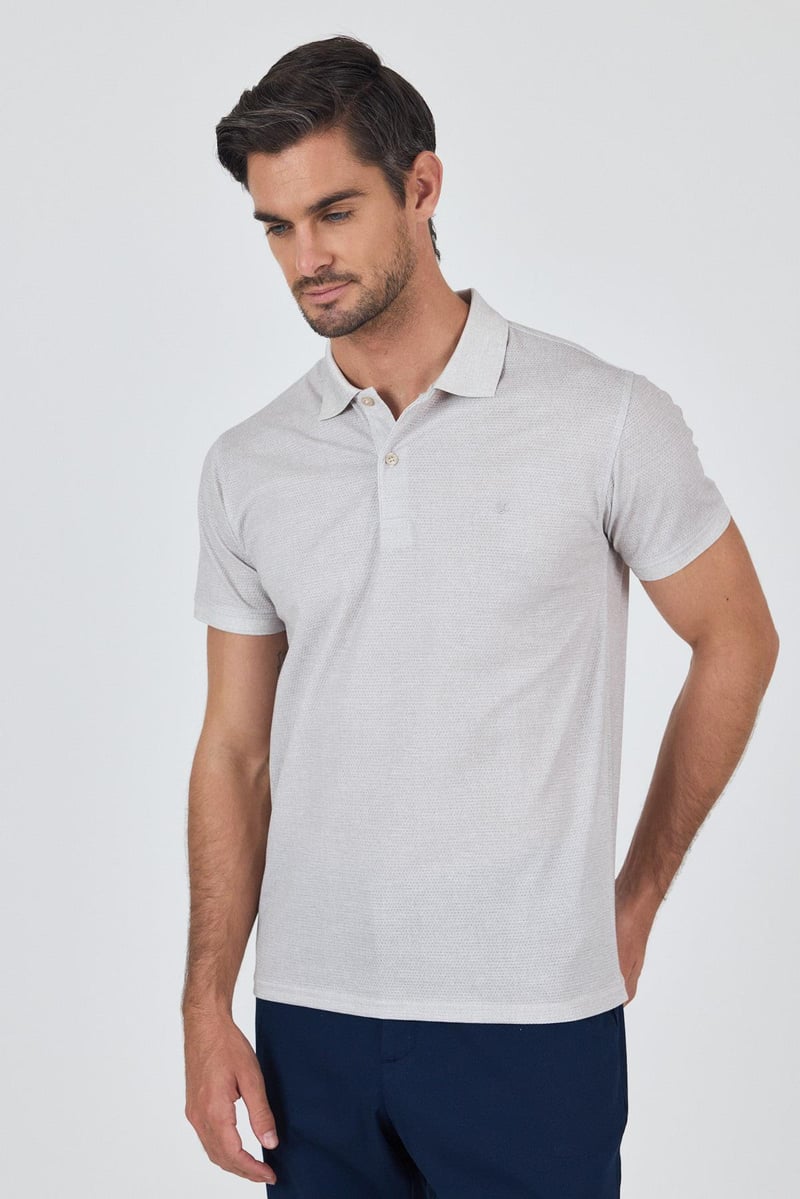 Slim-Fit Polo Shirt - Beige