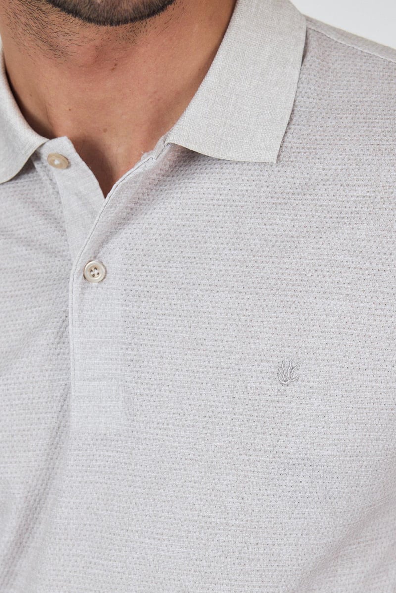 Slim-Fit Polo Shirt - Beige