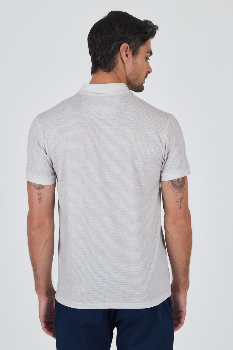 Slim-Fit Polo Shirt - Beige