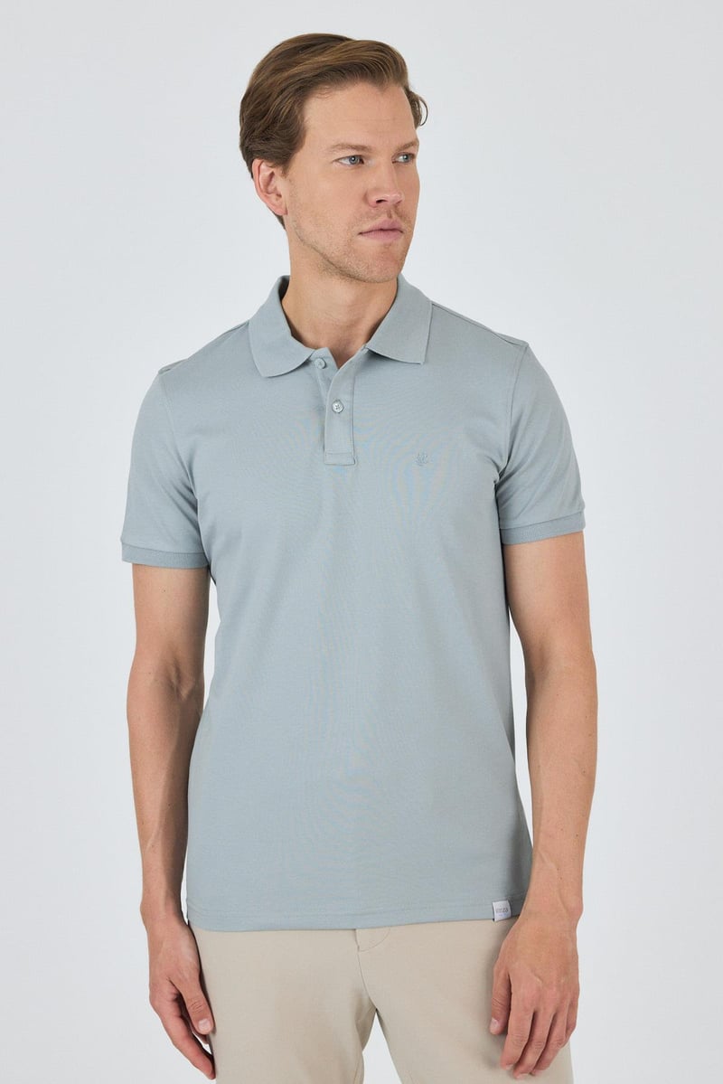Slim-Fit Polo Shirt - Baby blue