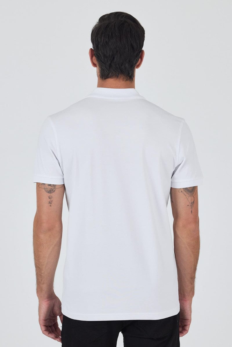 Slim-Fit Polo Shirt - White