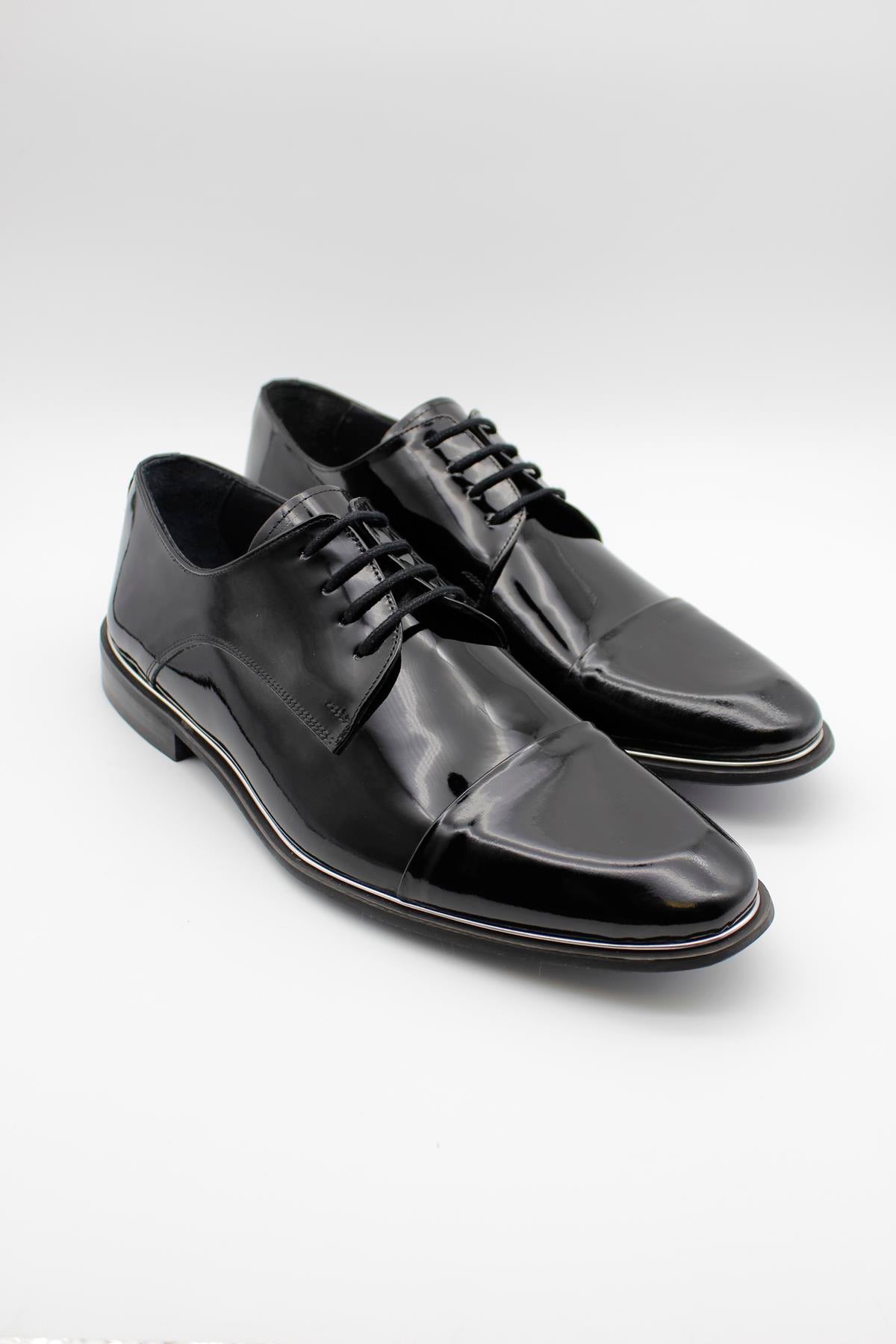 Black Derby Patent Shoes