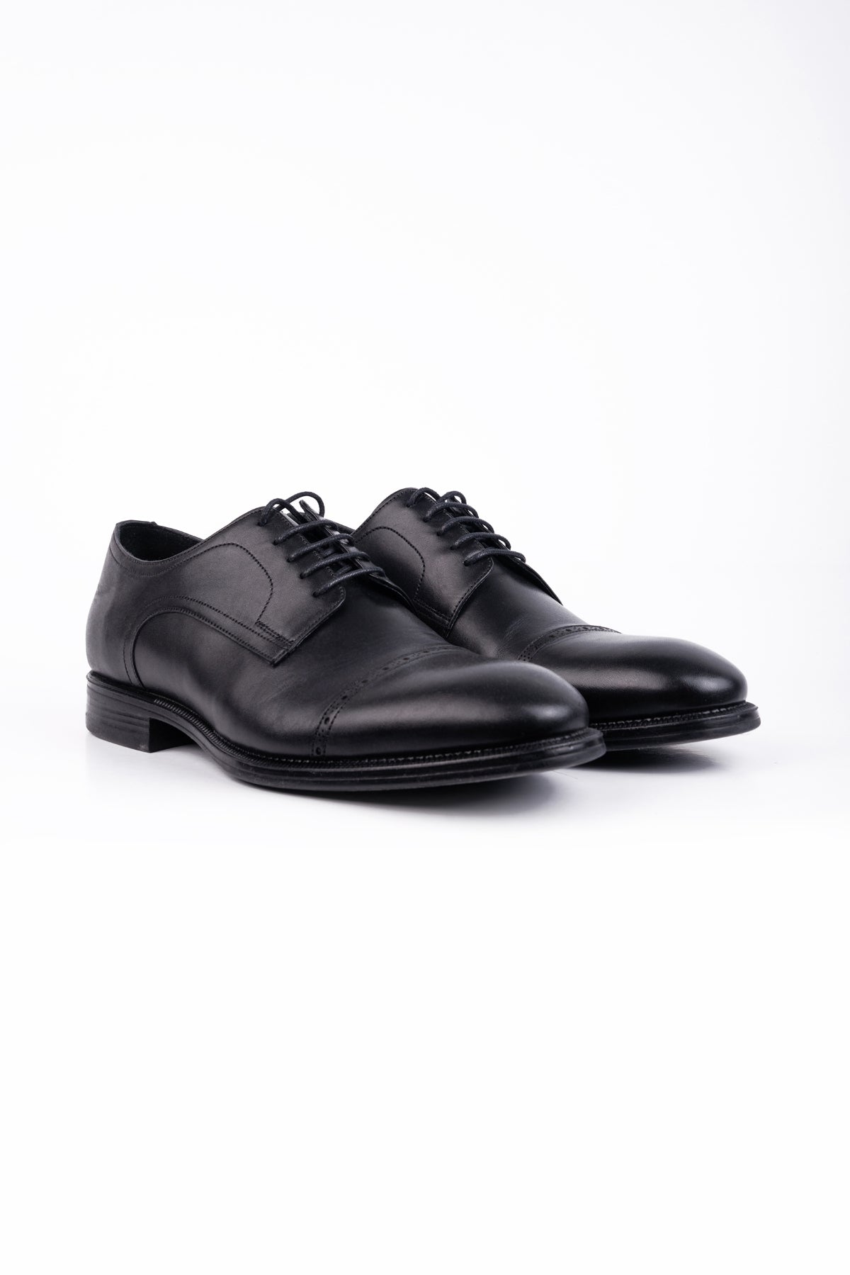 Black Derby Plain Classic Shoes