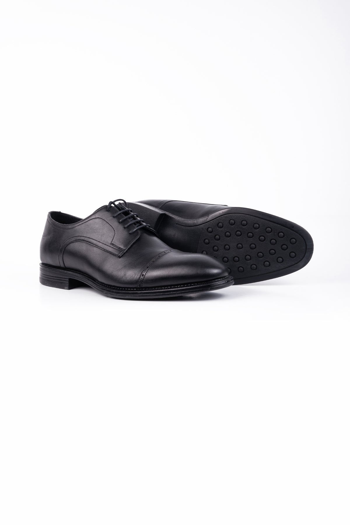 Black Derby Plain Classic Shoes