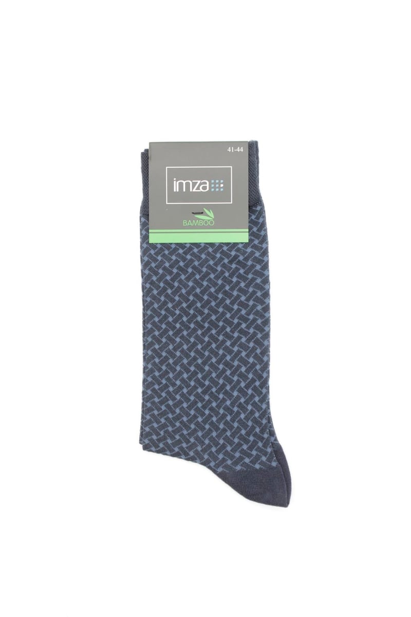 Textured Long Classic Socks - Navy