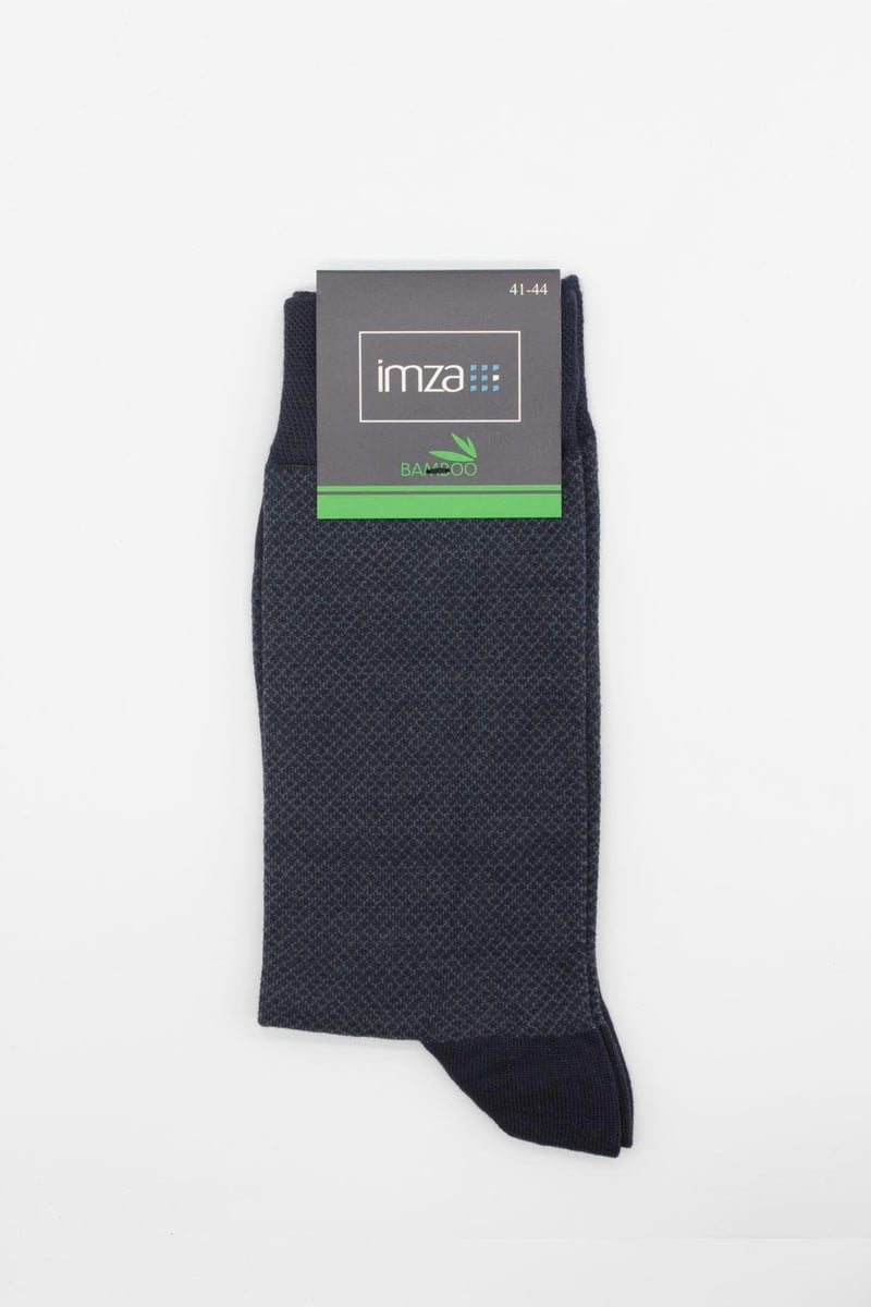 Textured Long Classic Socks - Navy