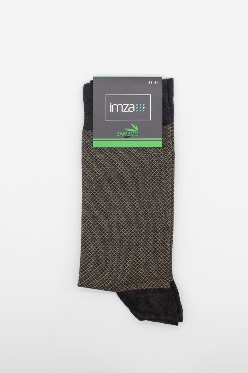 Textured Long Classic Socks - Brown