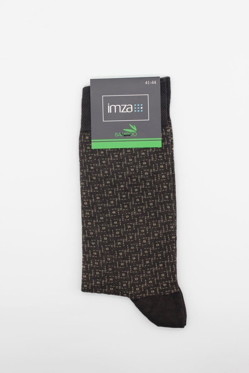 Textured Long Classic Socks - Brown
