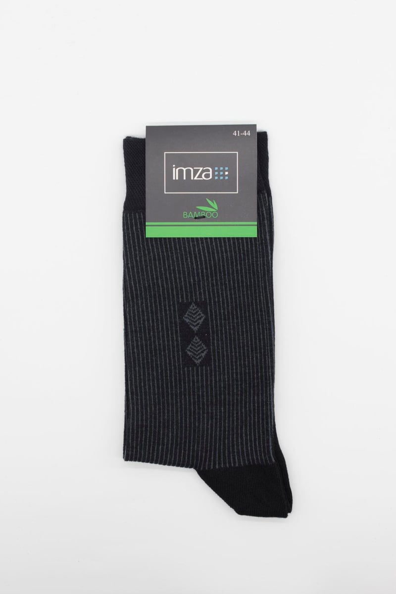 Textured Long Classic Socks - Black
