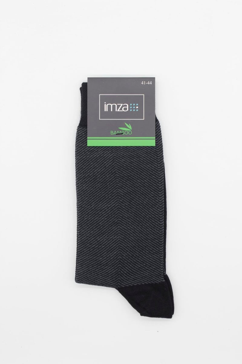 Textured Long Classic Socks - Black