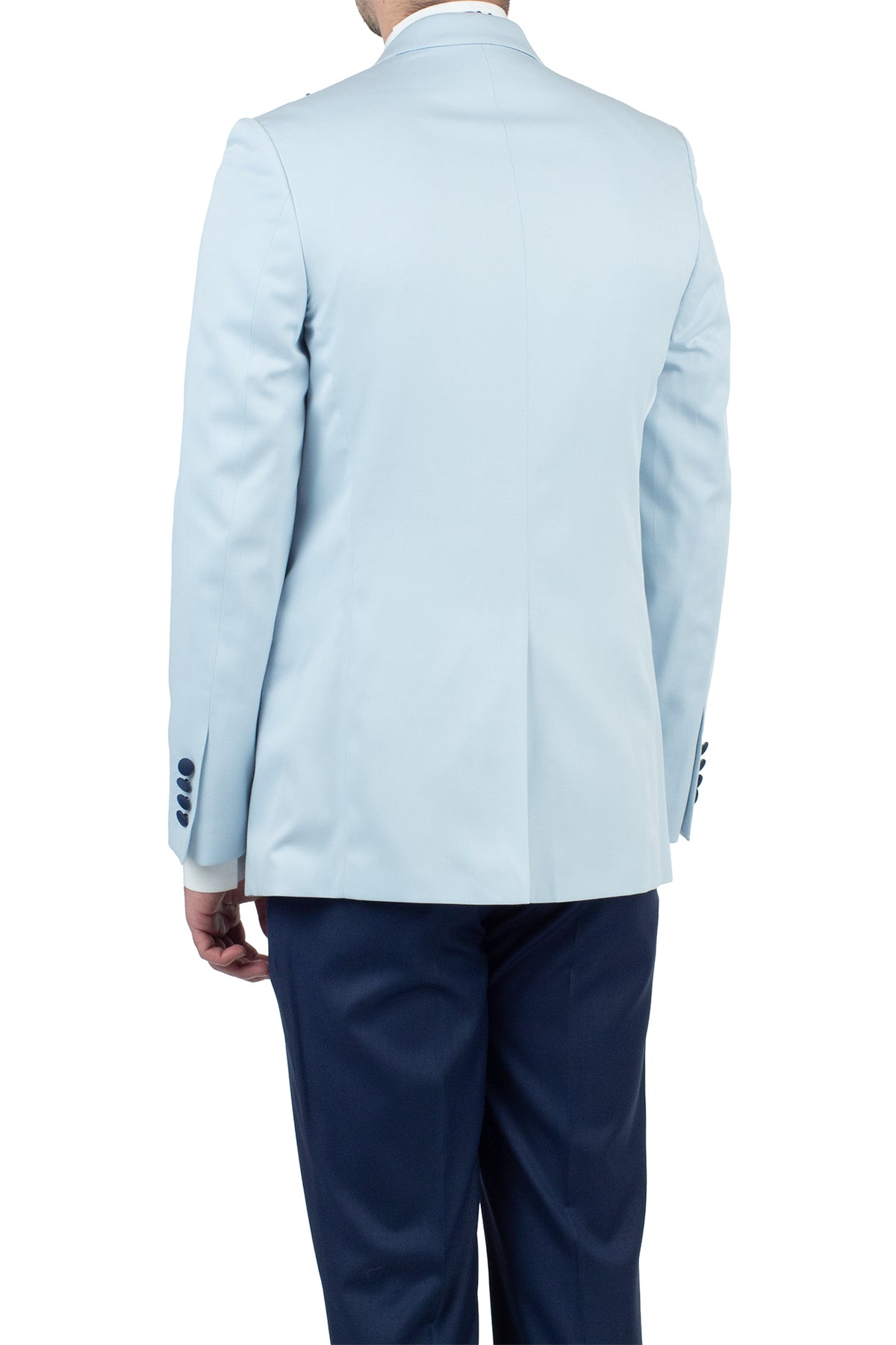 Slim-Fit Tuxedo Suit - Light Blue