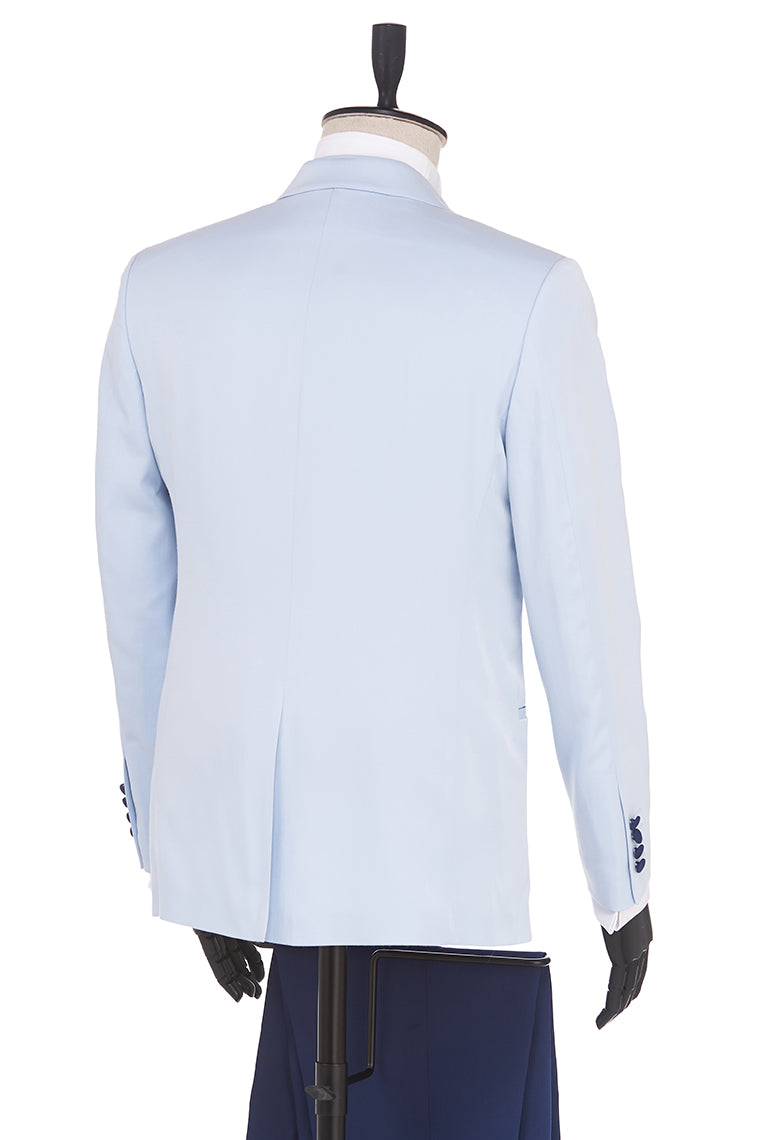 Slim-Fit Tuxedo Suit - Light Blue