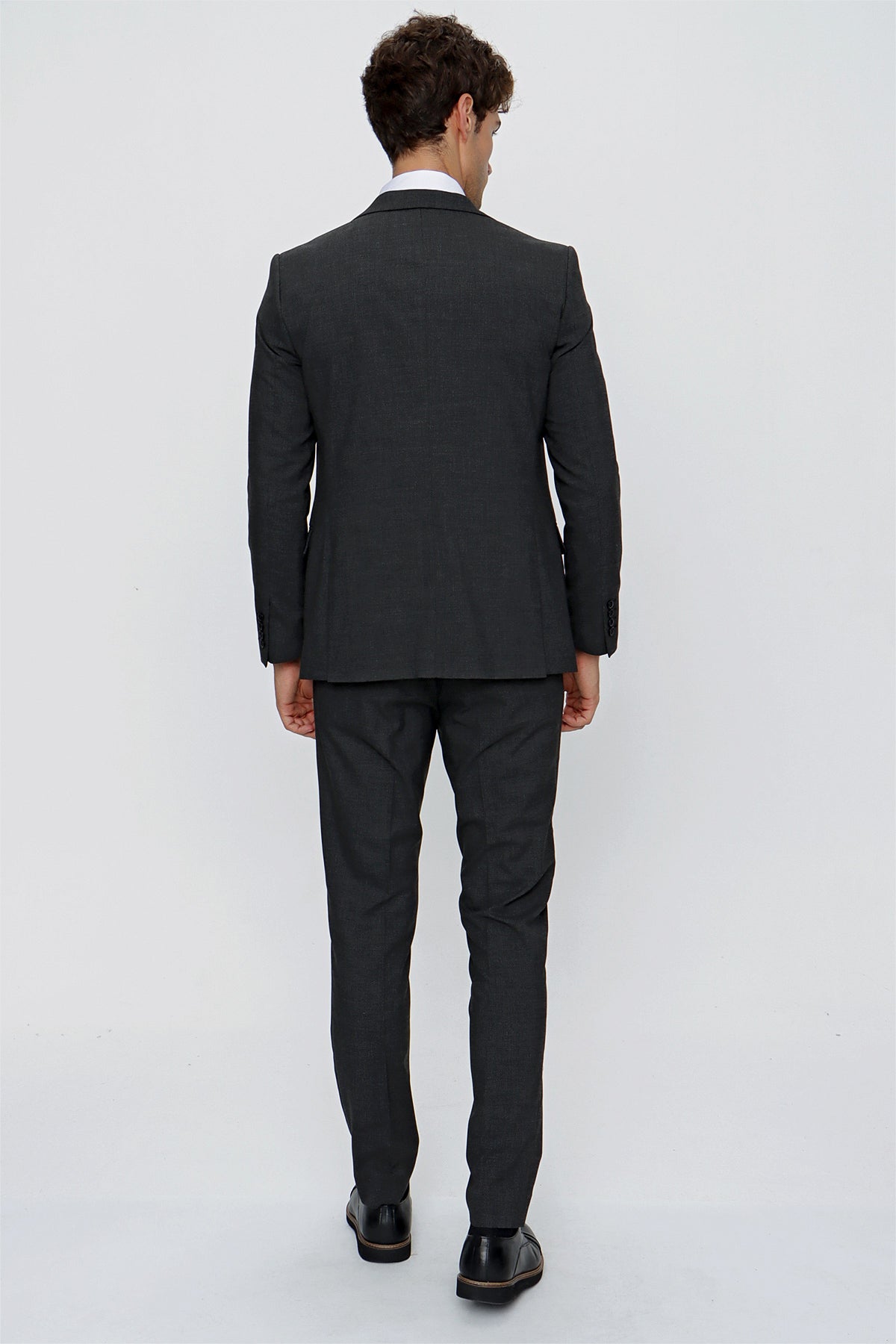 Slim-Fit Vest Suit - Dark Grey