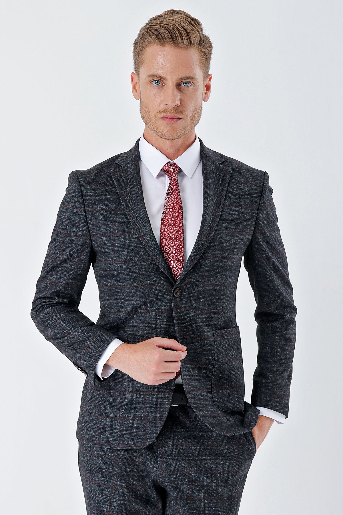 Comfort-Fit Classic Suit - Navy