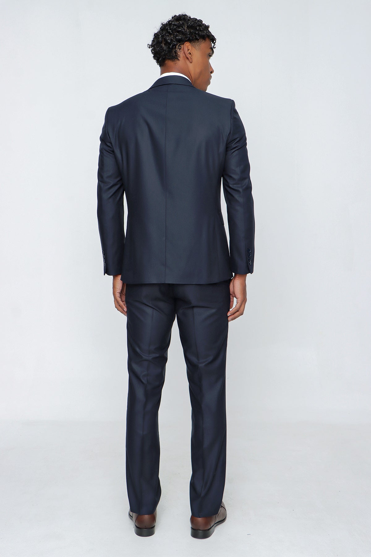 Slim-Fit Vest Suit - Navy