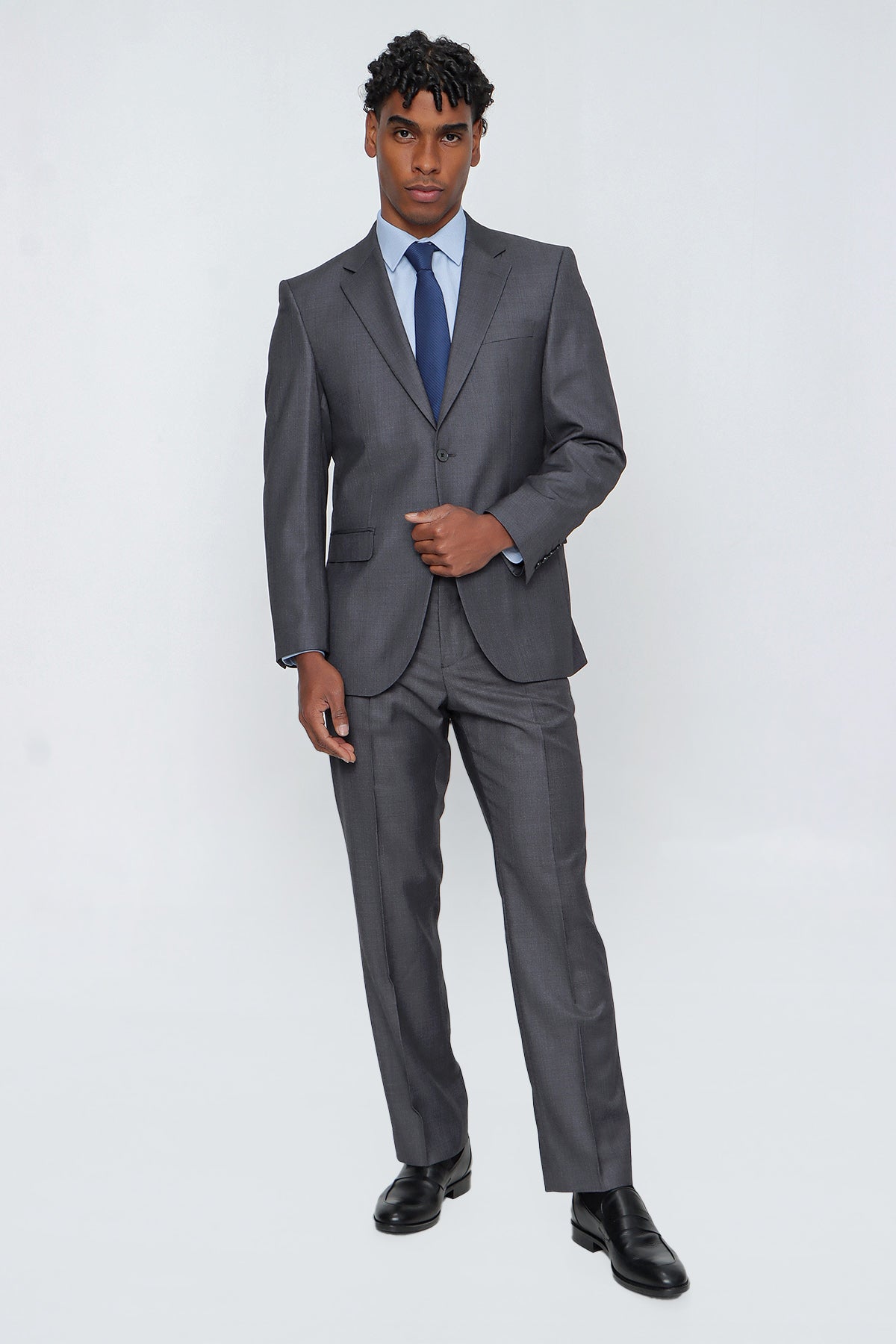 Comfort-Fit Classic Suit - Grey