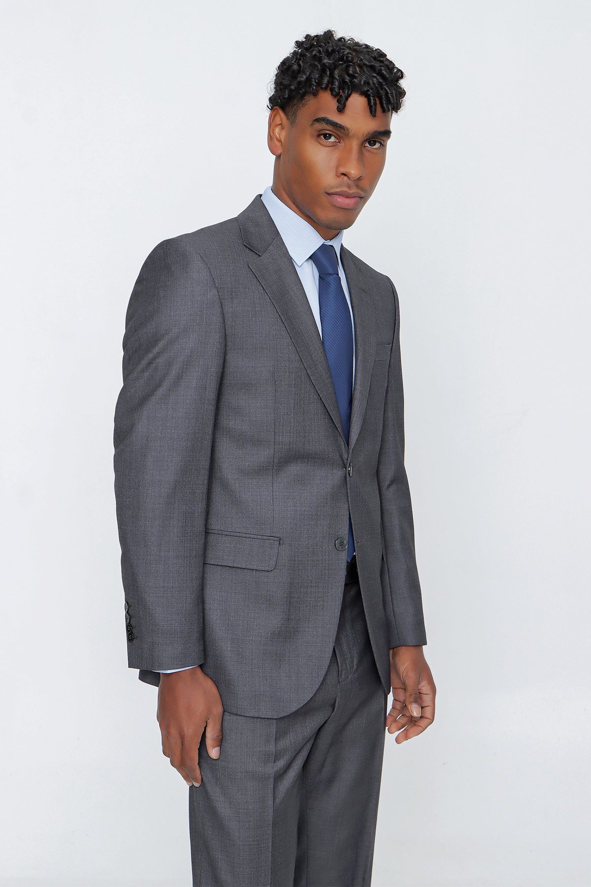 Comfort-Fit Classic Suit - Grey