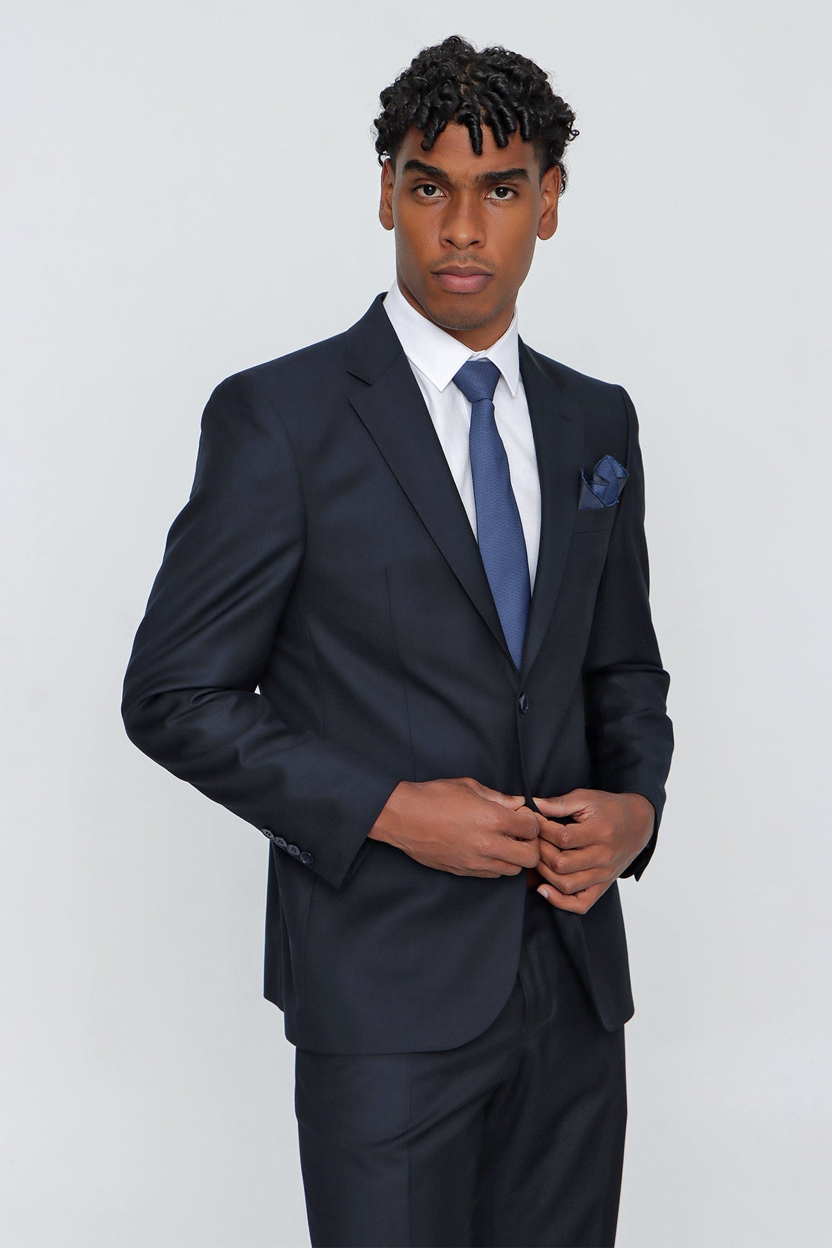 Comfort-Fit Classic Suit - Navy