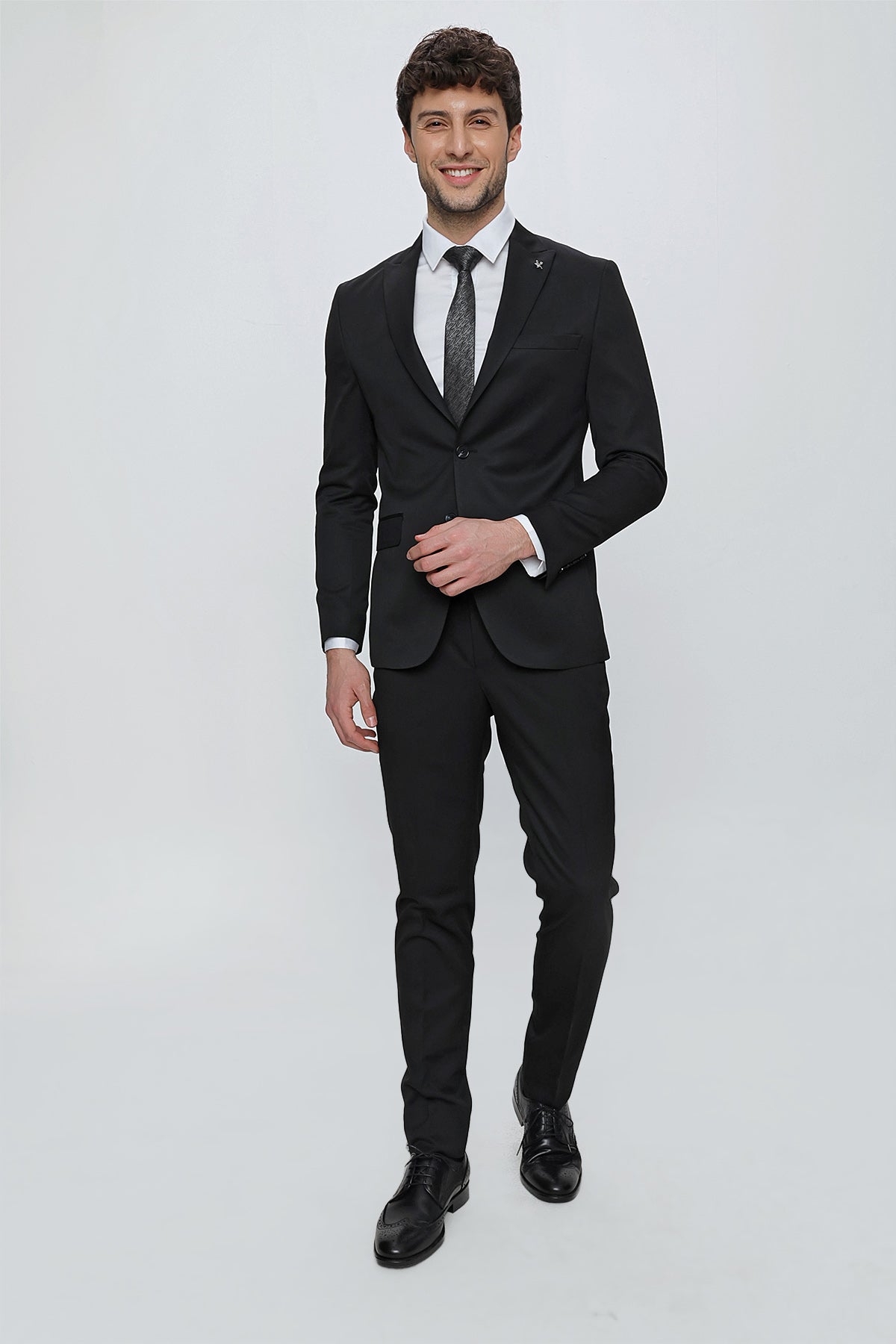 Slim-Fit Classic Suit - Black