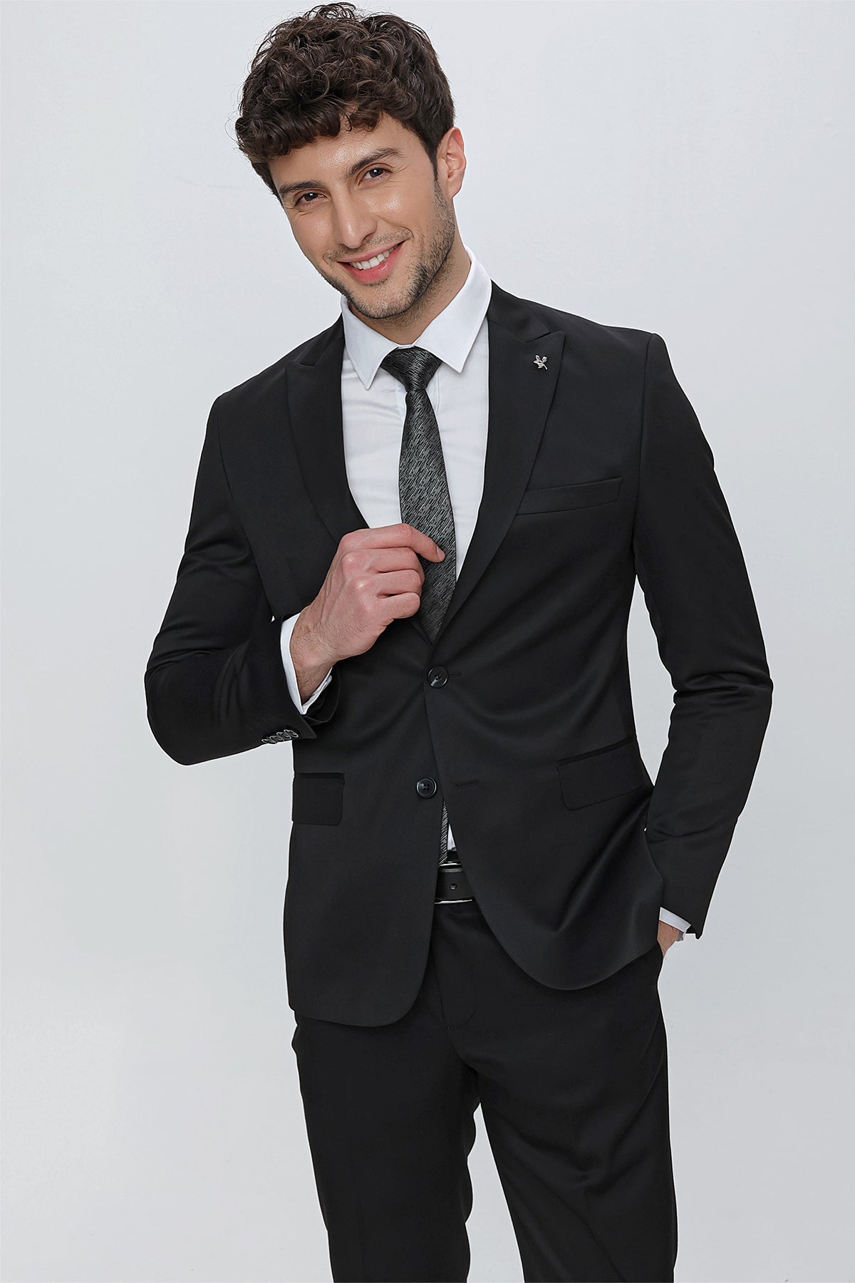 Slim-Fit Classic Suit - Black