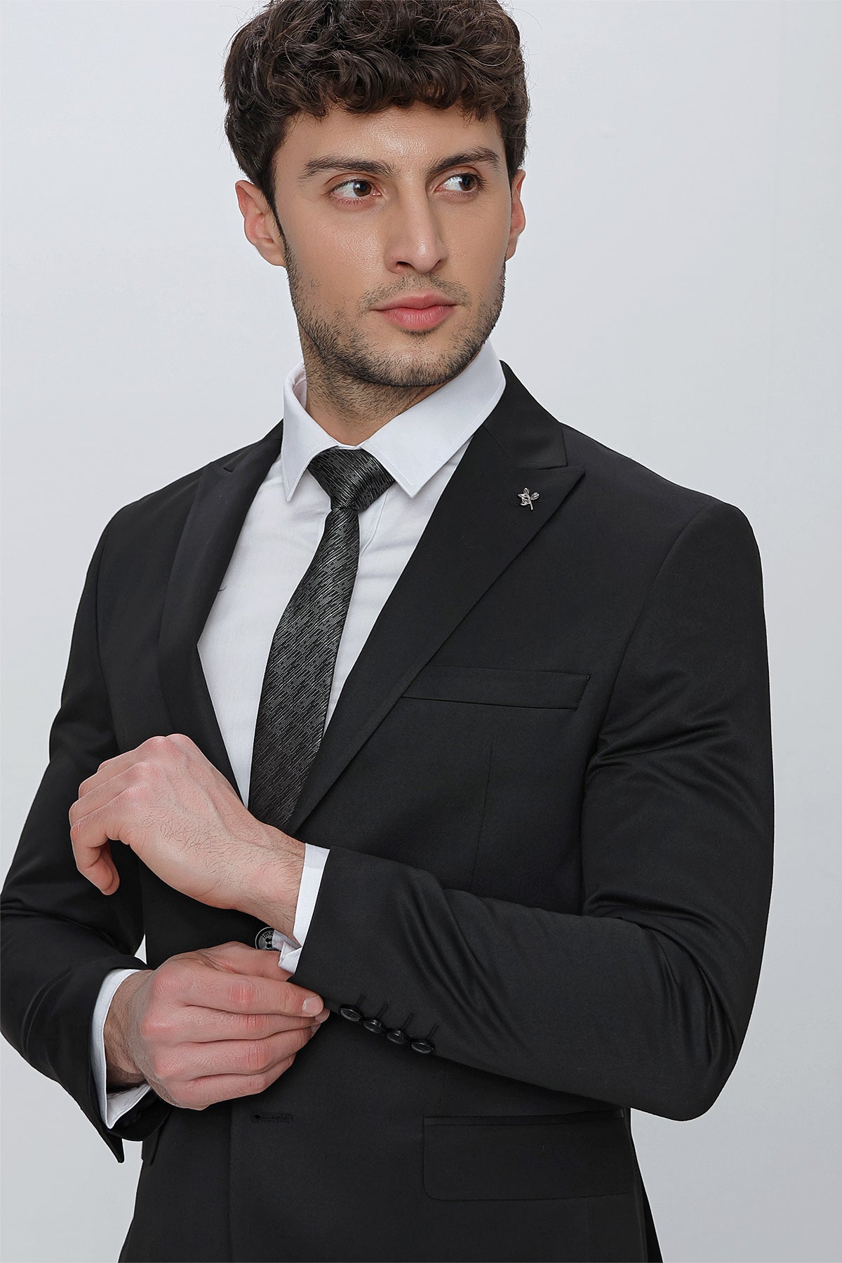 Slim-Fit Classic Suit - Black